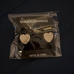 Fashion Heart Earrings with Gold
Accents